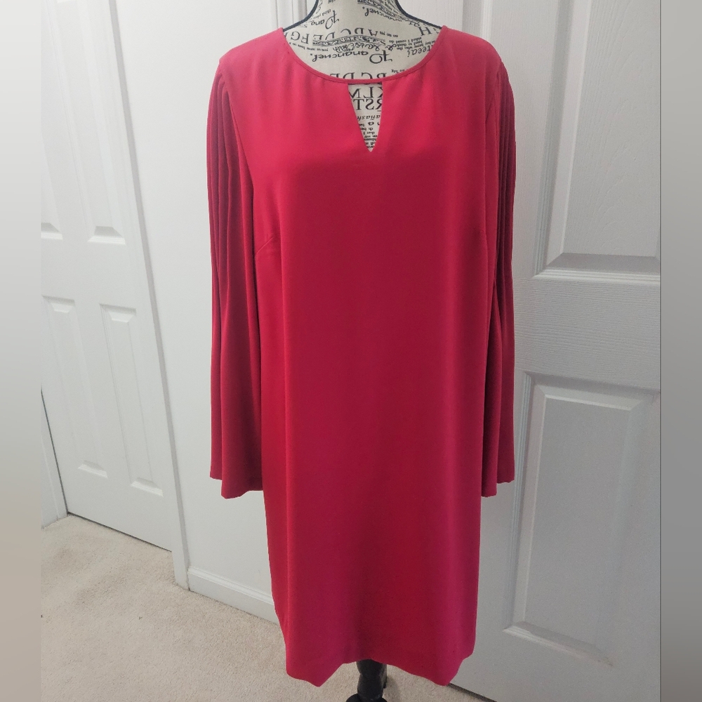 Ann Taylor Pink Flutter Sleeve Dress.Sz 12